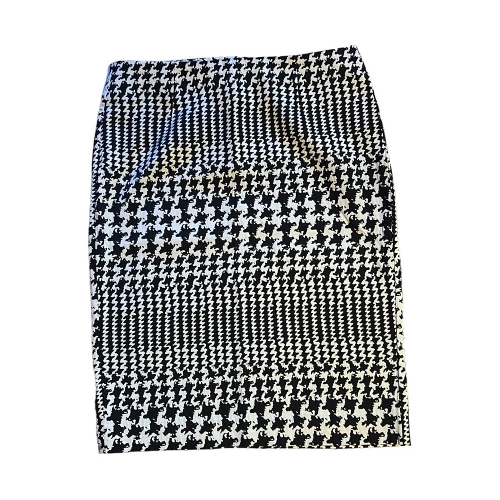 Worthington Women’s Houndstooth Black and White Pencil Skirt Size 6
